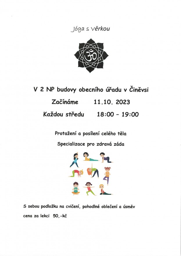 jóga s&nbsp;Věrkou - od&nbsp;11.10.2023