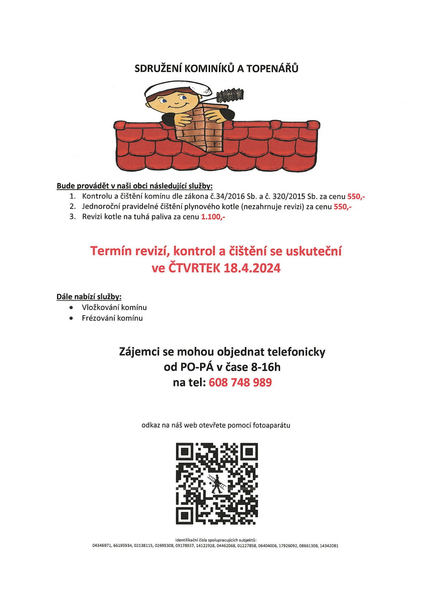 Revize komínů 18.4.2024
