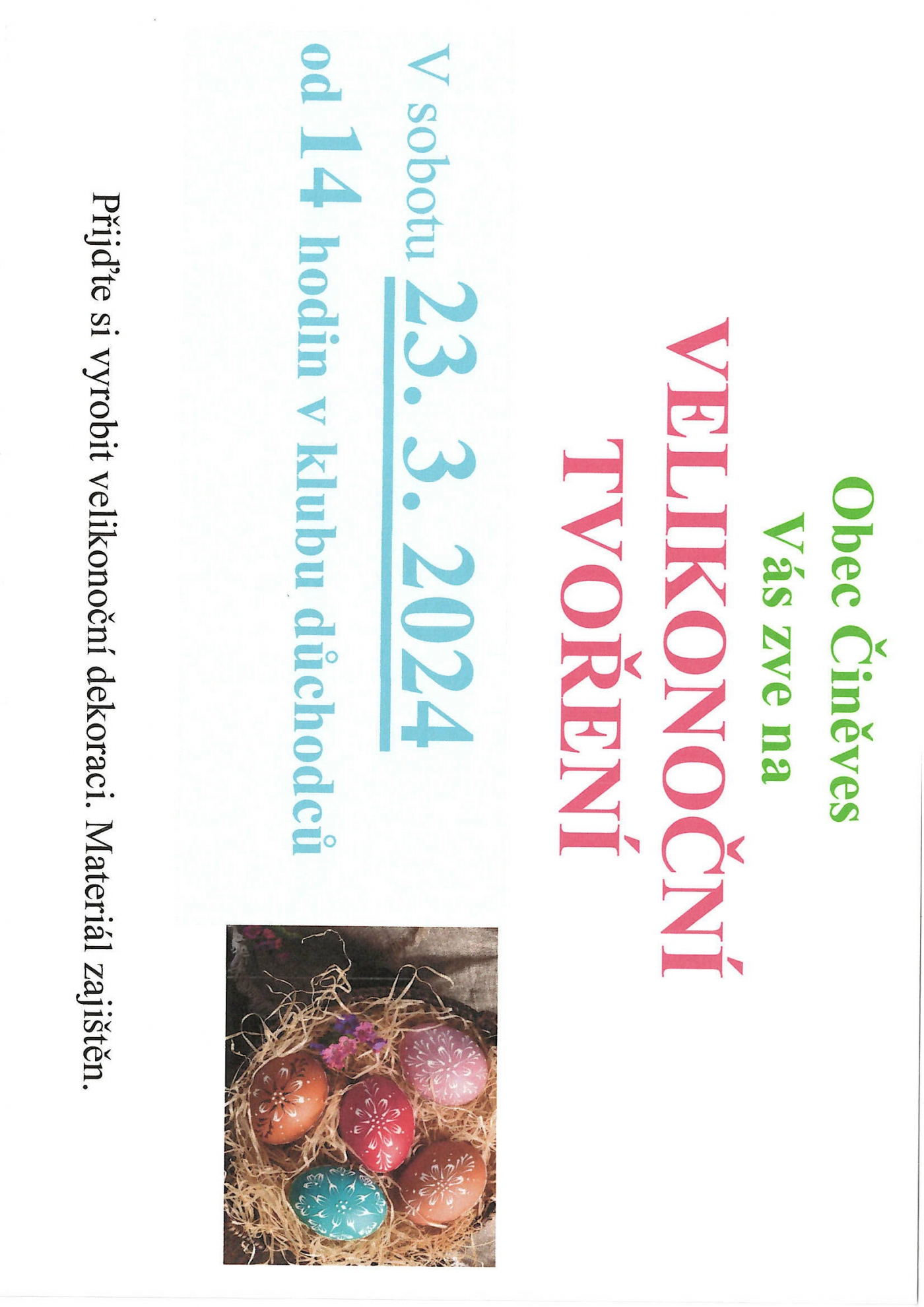 Velikonoční tvoření - 23.3.2024