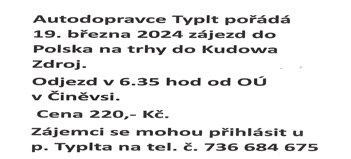 Zájezd do&nbsp;Polska 19.3.2024